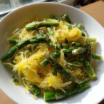 Spaghetti Squash with Asparagus Ricotta Lemon Thyme