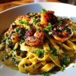 Spicy Blackened Shrimp Stroganoff