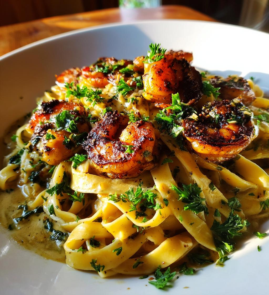 Spicy Blackened Shrimp Stroganoff