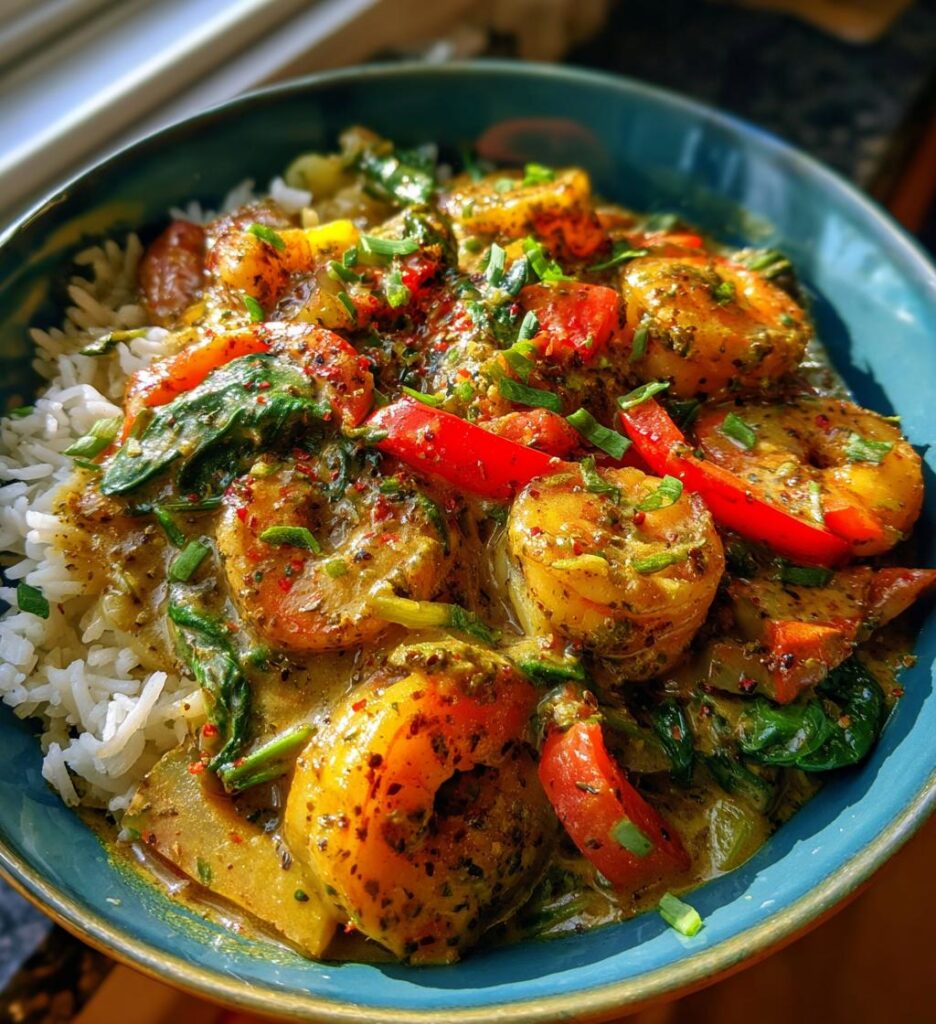 Spicy Coconut Shrimp Curry Bowl