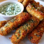 Spinach Dip Mozzarella Sticks