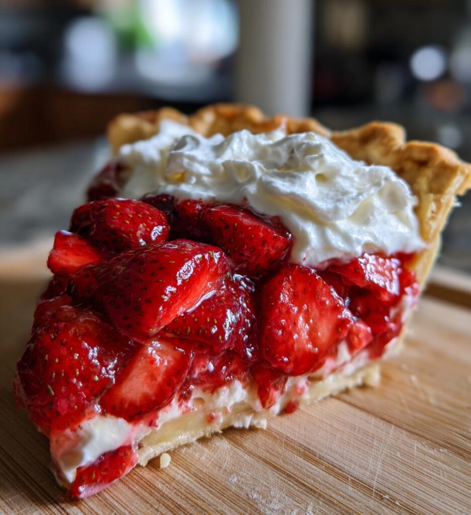Strawberries and Cream Pie