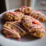 Strawberry Iced Oatmeal Cookies