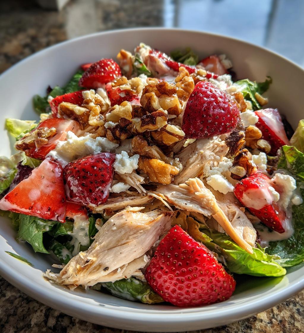 Strawberry Poppy Seed Rotisserie Chicken Salad