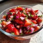 Strawberry Salsa with Brown Sugar Balsamic and Herbs