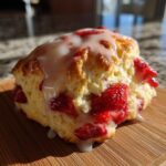 Strawberry Scones with Lemon Glaze