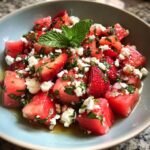 Strawberry Watermelon Salad with Honey Lime Vinaigrette