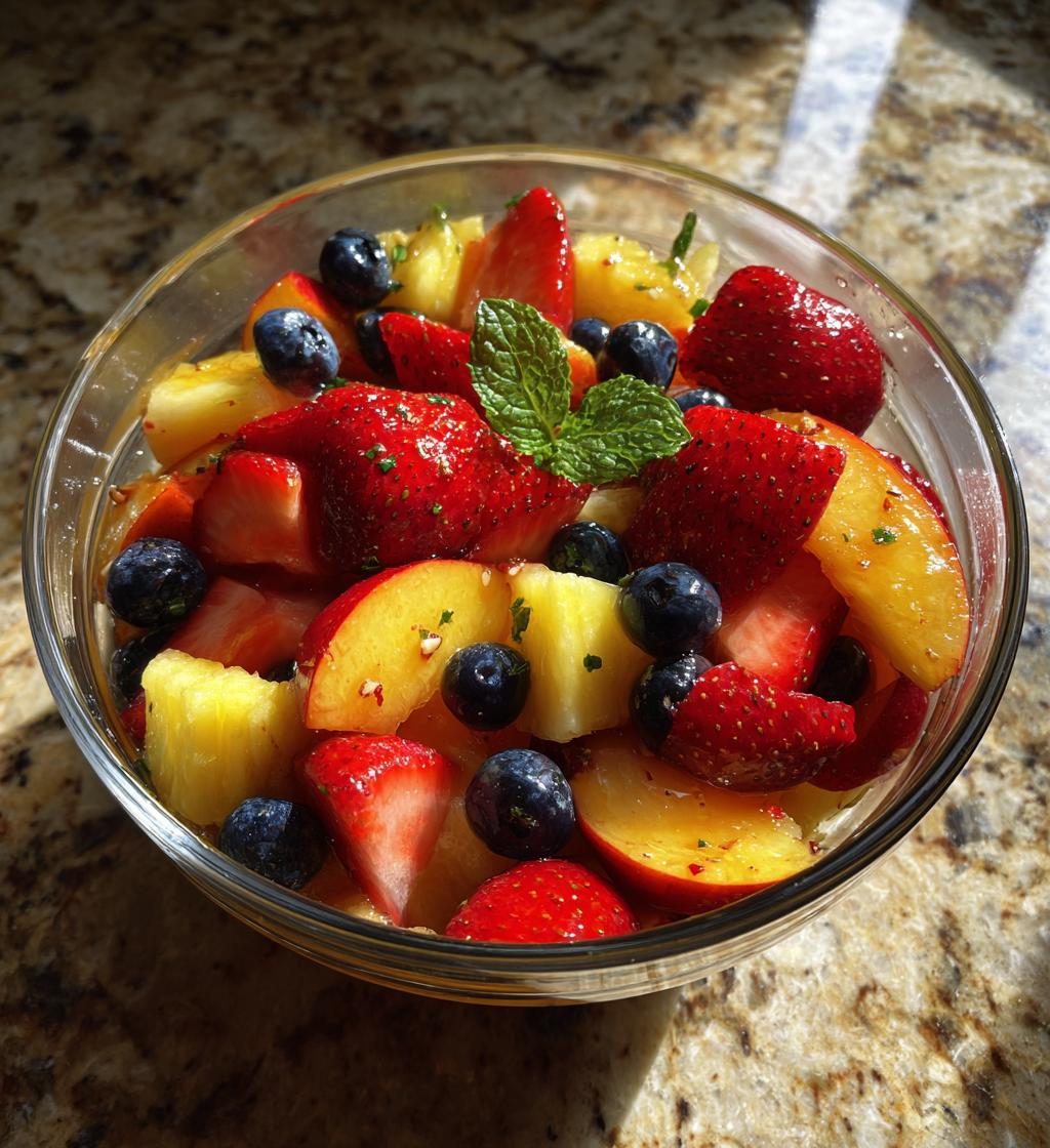Summer Peach Fruit Salad