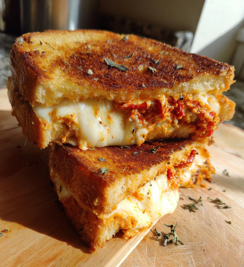 Sun-Dried Tomato Pesto Grilled Cheese