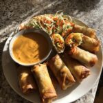 Vegetable Spring Rolls with Peanut Sauce