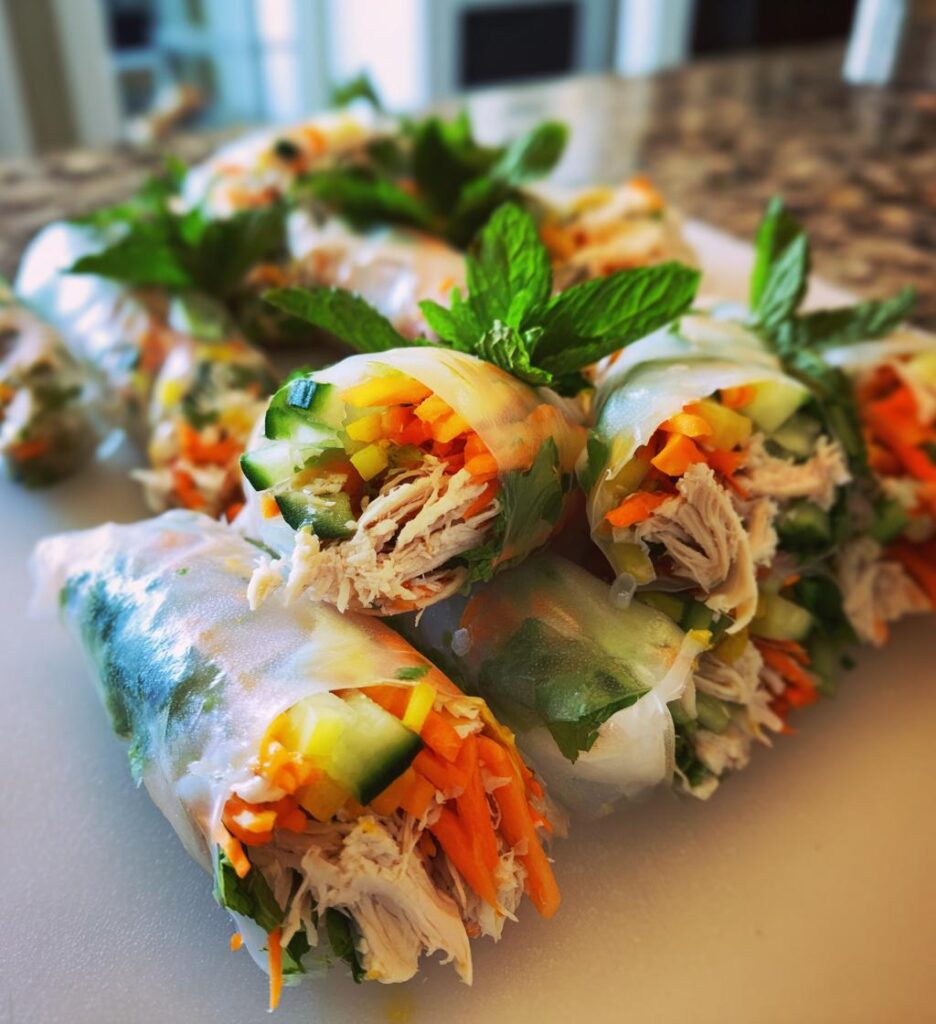 Vietnamese Summer Rolls with Chicken