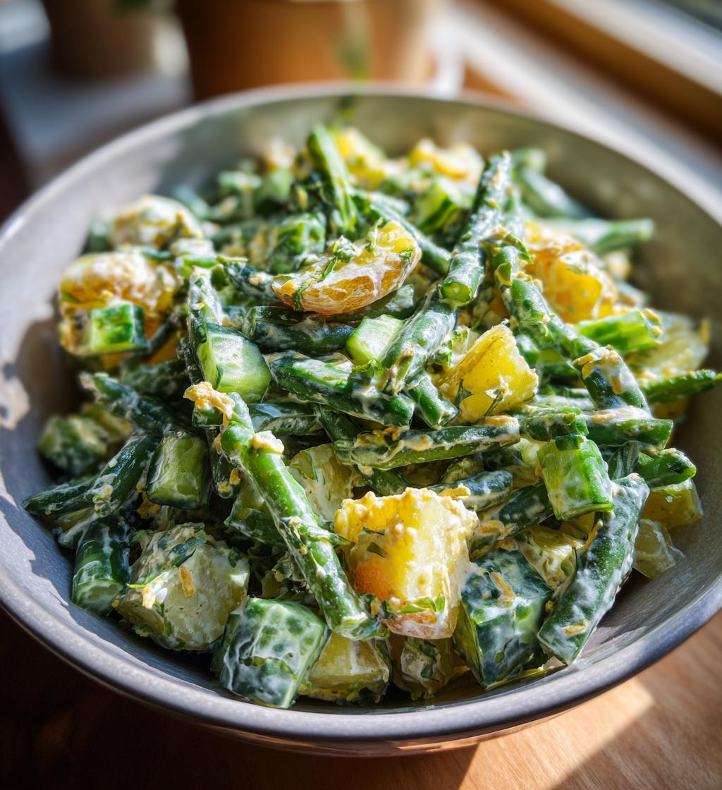 Viral Green Crispy Potato Salad