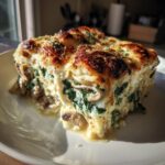 White Lasagna Spinach Mushroom