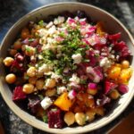 Zesty Chickpea Beet Feta Salad
