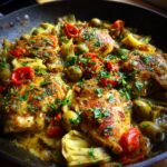 Zesty Mediterranean Lemon Chicken Savory Artichokes Olives