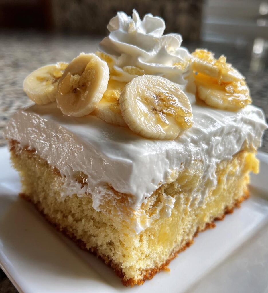 Banana Pudding Poke Cake