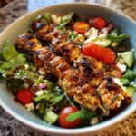 BBQ Chicken Skewer Salad