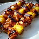 BBQ Pineapple Chicken Kabobs