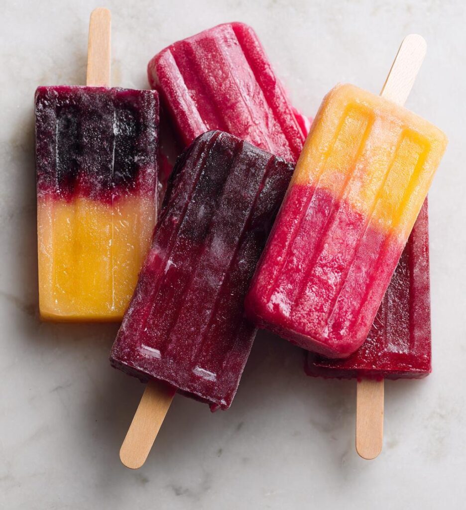 Blackberry Pineapple Coconut Italian Ice Pops