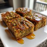 Brown Butter Pistachio Cookie Bars with Honey