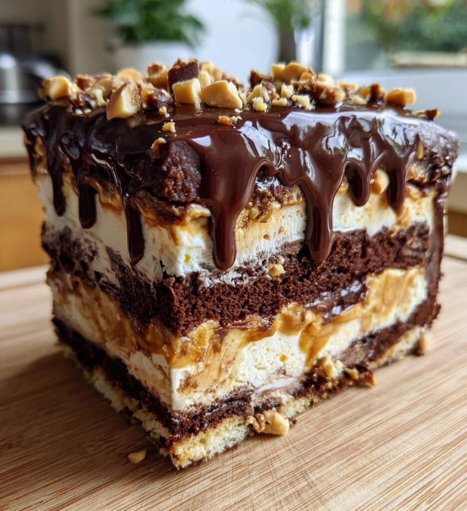 Buster Bar Ice Cream Cake