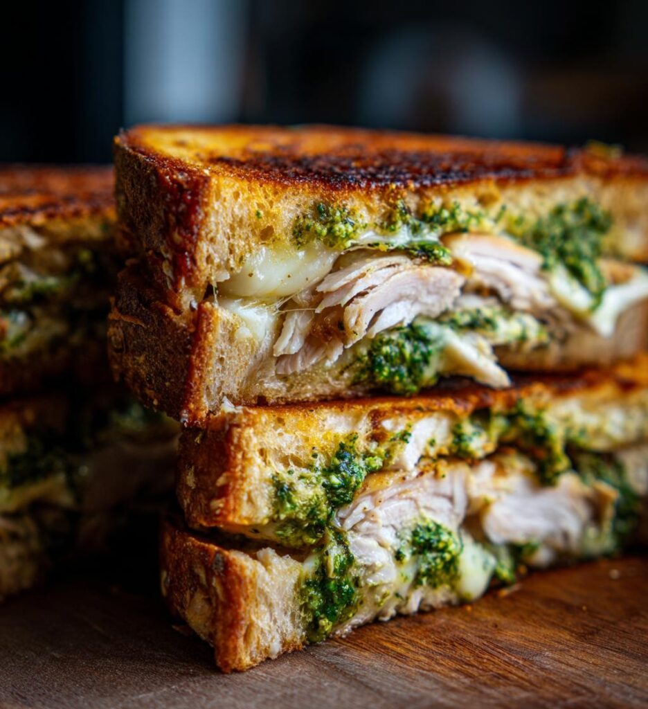 Chicken Pesto Sandwich with Mozzarella