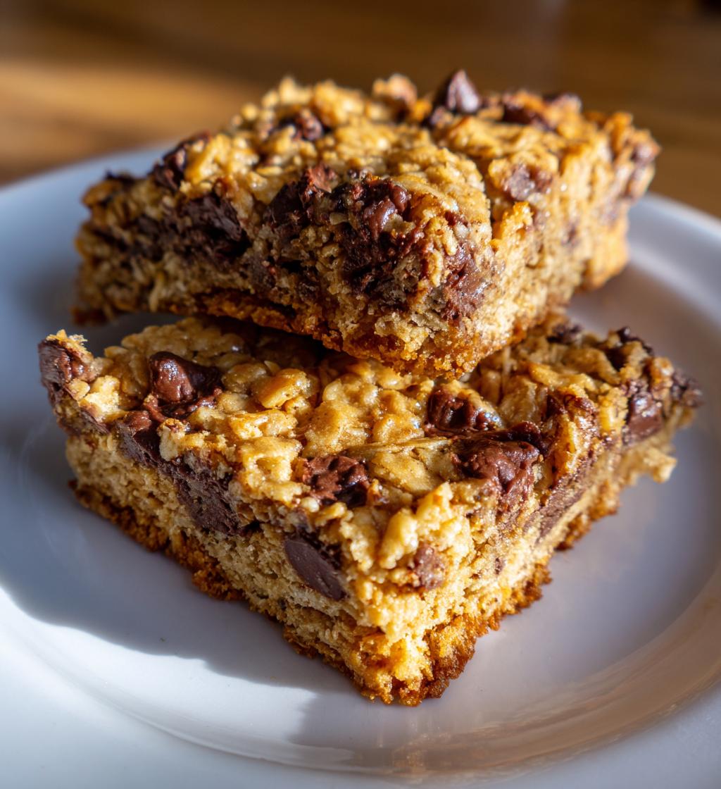 Chocolate Chip Peanut Butter Oatmeal Bars