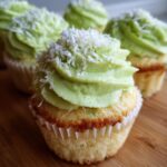 Coconut Cupcakes with Lime Buttercream Frosting