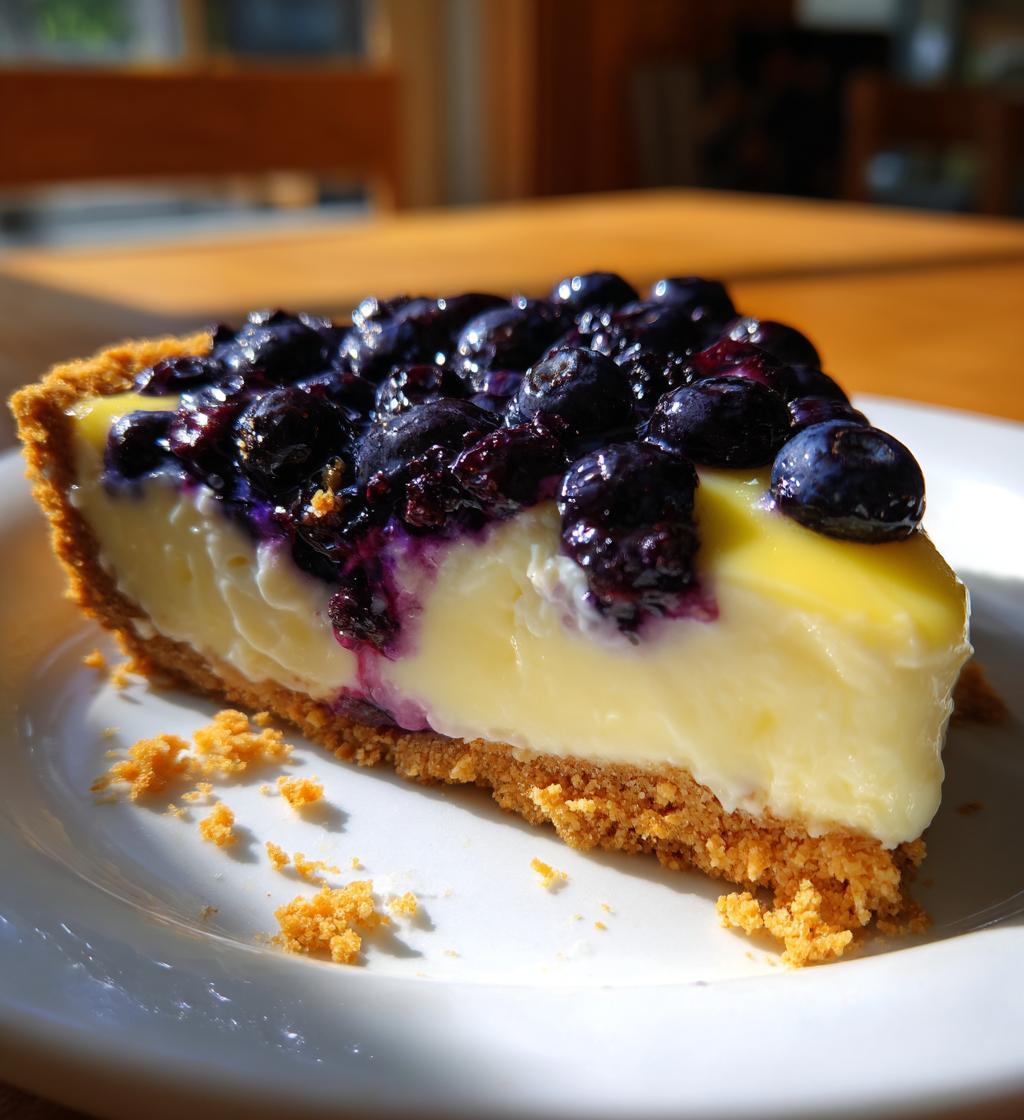 Creamy Lemon Blueberry Pie