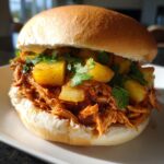 Crock Pot Hawaiian Chicken Sandwiches