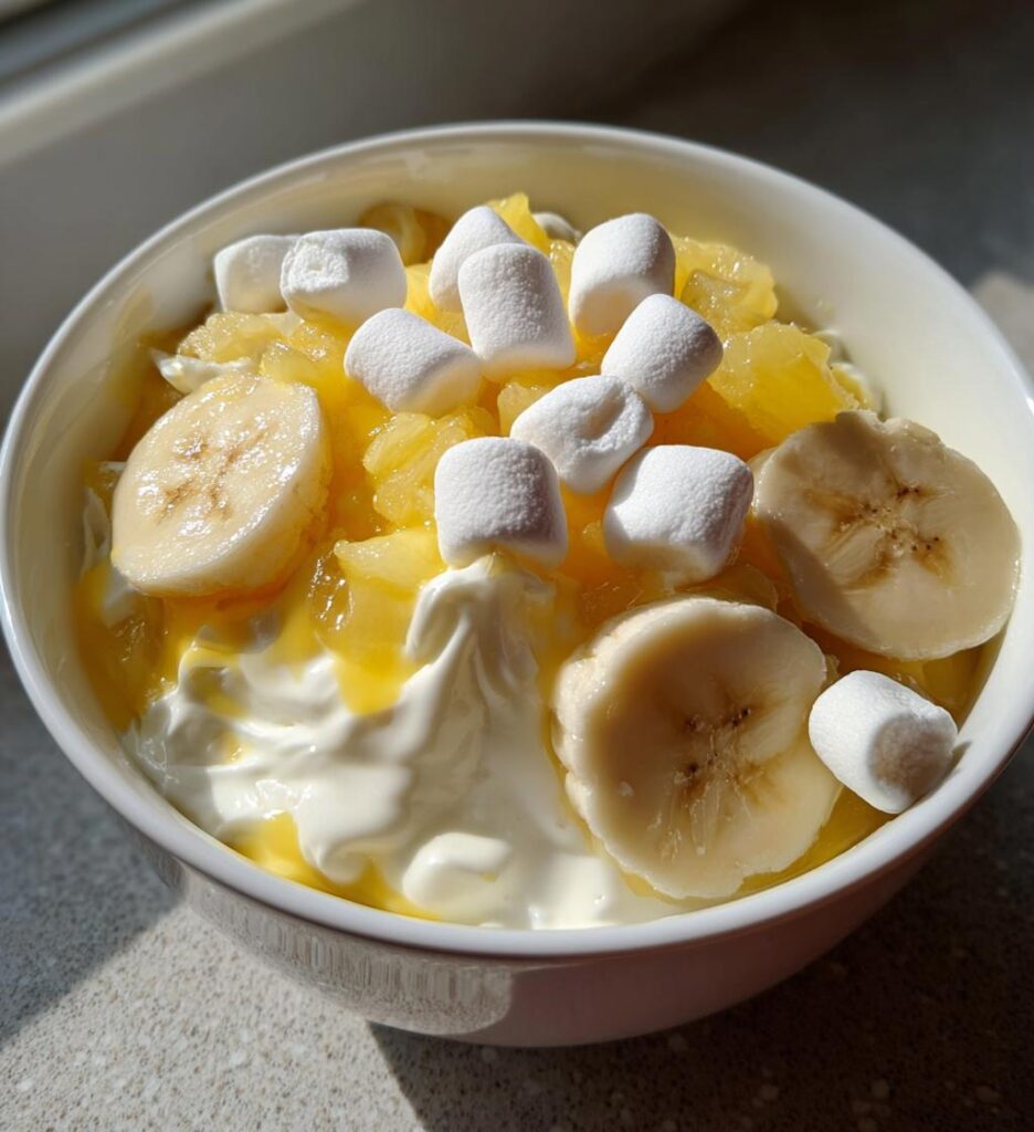 Easy Banana Pudding Fluff Salad