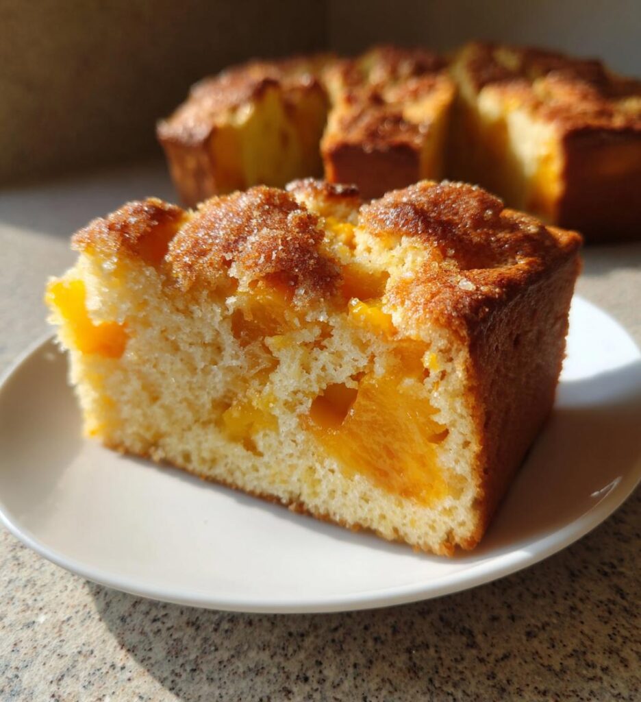 Easy Brown Sugar Peach Cake