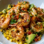 Easy Grilled Shrimp Bowl with Avocado and Corn Salsa