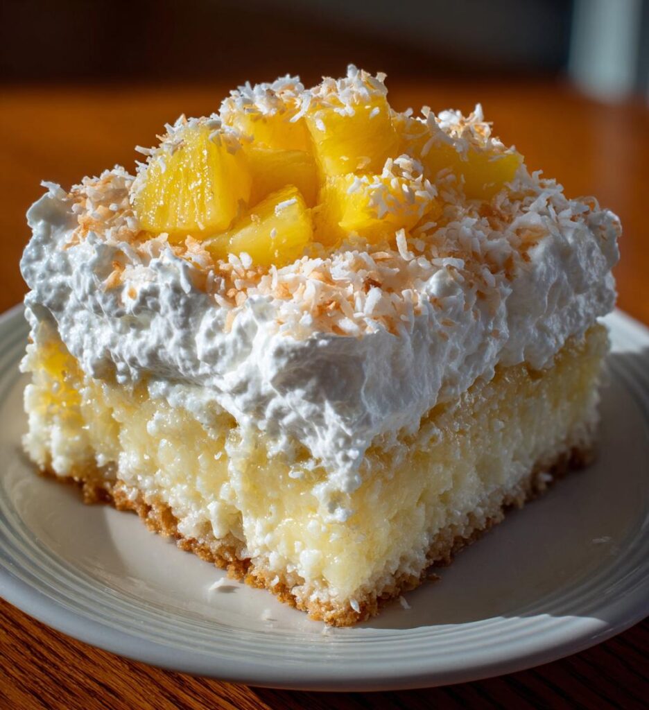 Easy Hawaiian Pineapple Coconut Poke Cake
