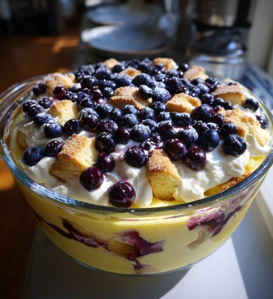 Easy Lemon Blueberry Trifle