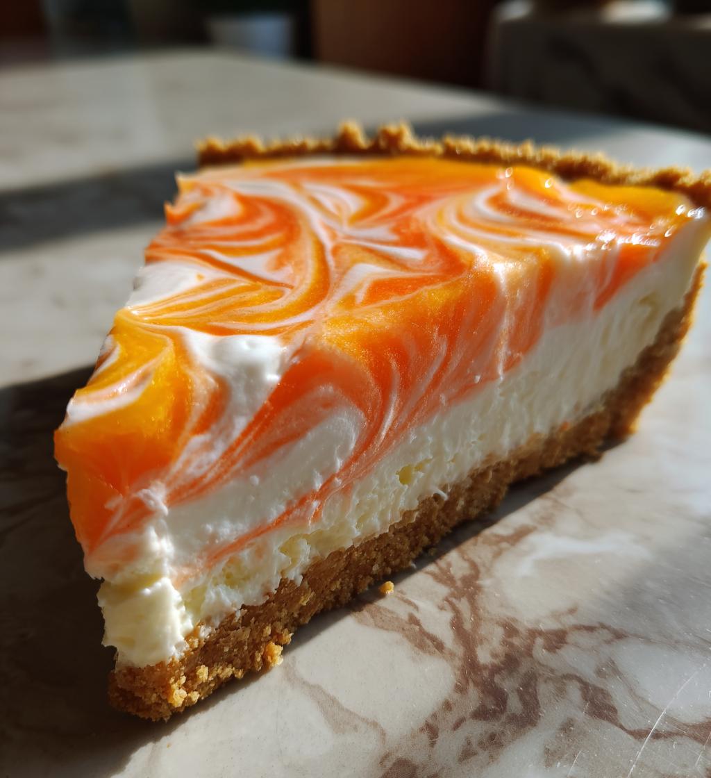 Easy No-Bake Jell-O Creamsicle Pie