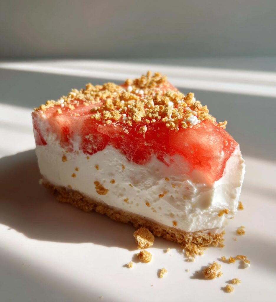 Easy No-Bake Watermelon Cheesecake