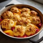 Easy Peach and Raspberry Cobbler