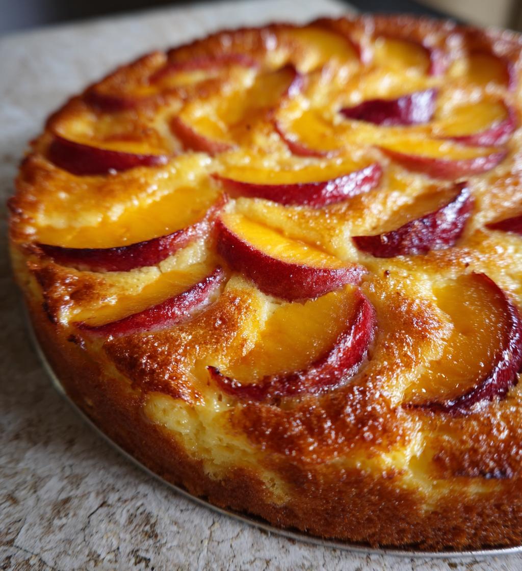 Easy Peach Custard Dessert