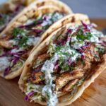 Easy Sheet Pan Chicken Pitas with Fresh Herb Ranch Slaw