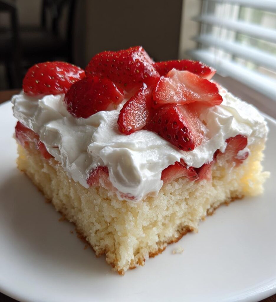 Easy Strawberry Shortcake Sheet Cake