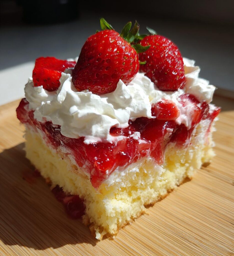 Fresh and Simple Strawberry Poke Cake