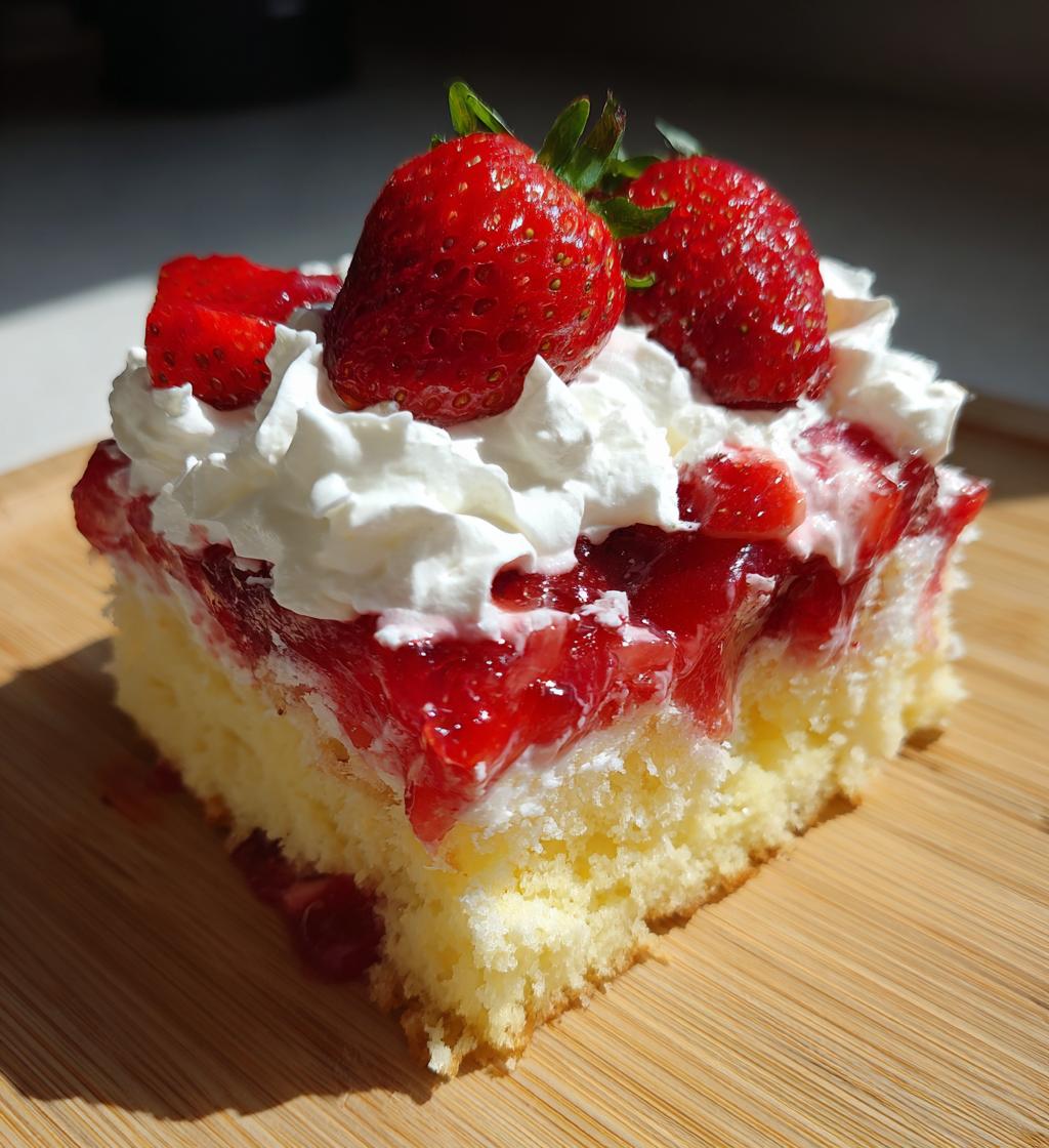 Fresh and Simple Strawberry Poke Cake