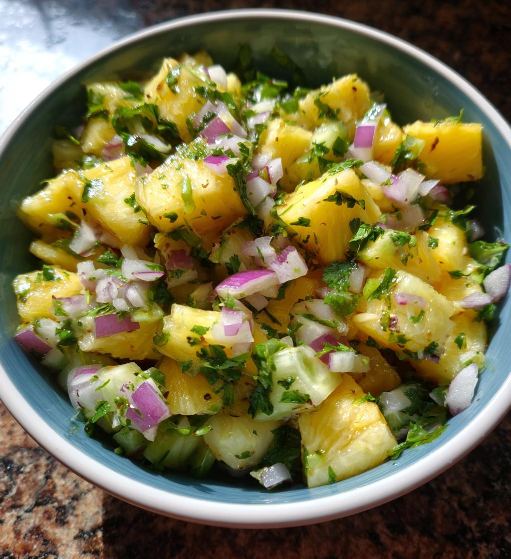Fresh Pineapple Cucumber Salad