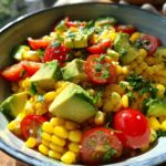 Fresh Summer Corn Salad with Avocado and Tomato