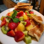 Fruit Salsa with Cinnamon Sugar Pita Chips