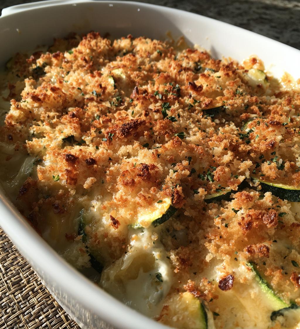 Garlic Parmesan Zucchini Casserole