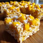 Hawaiian Rice Krispie Treats with Mango and Coconut