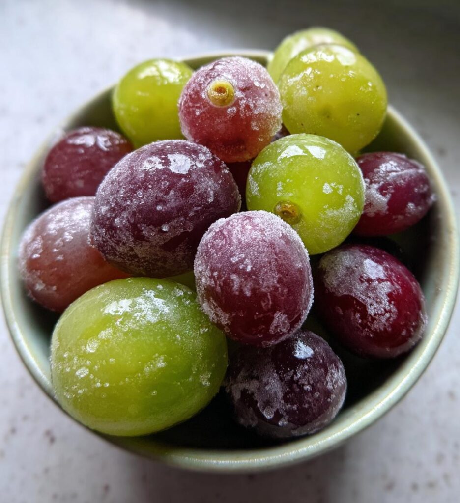 Healthy Sour Candy Frozen Grapes