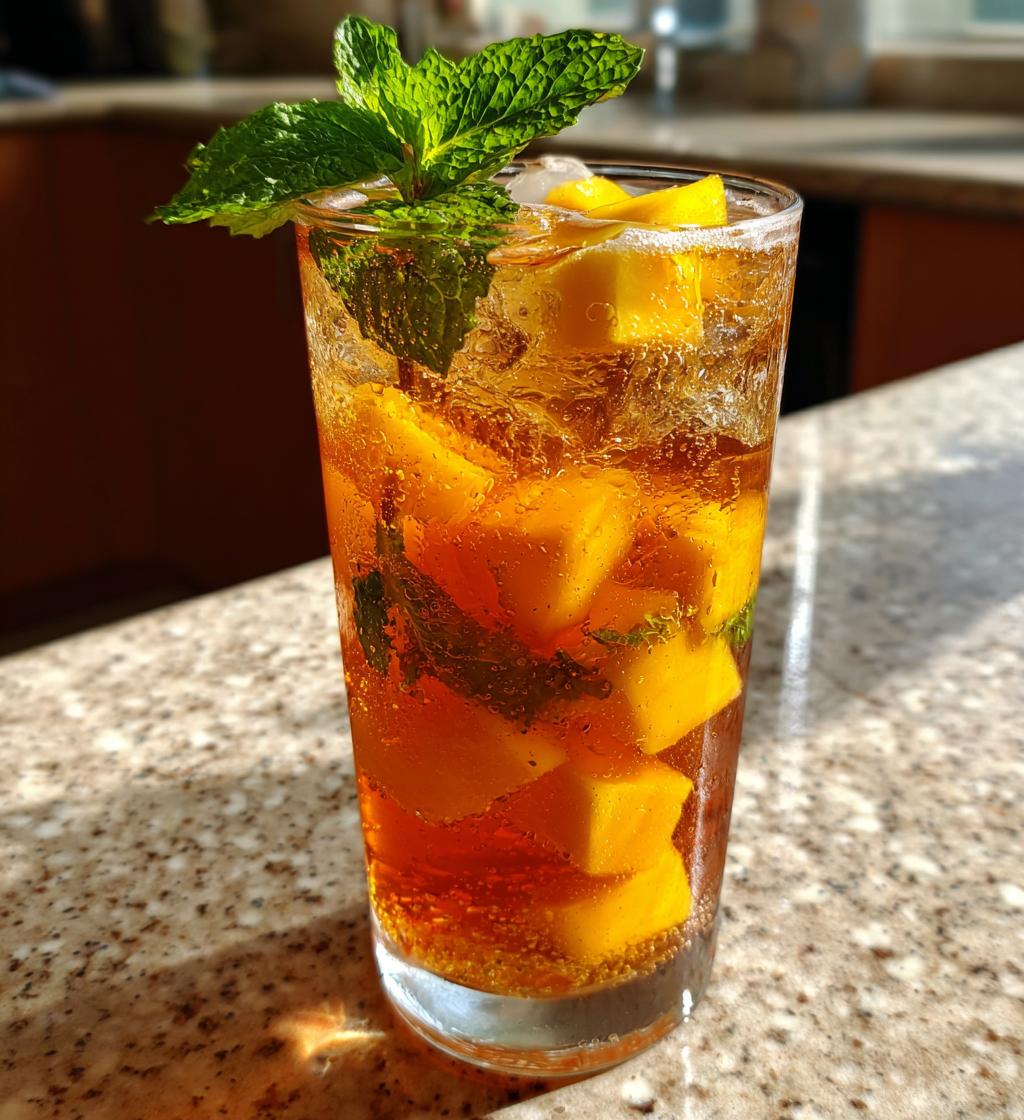 Homemade Mango Iced Tea
